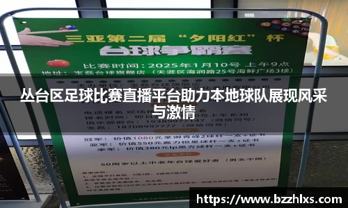 丛台区足球比赛直播平台助力本地球队展现风采与激情