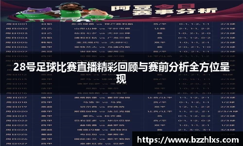 28号足球比赛直播精彩回顾与赛前分析全方位呈现